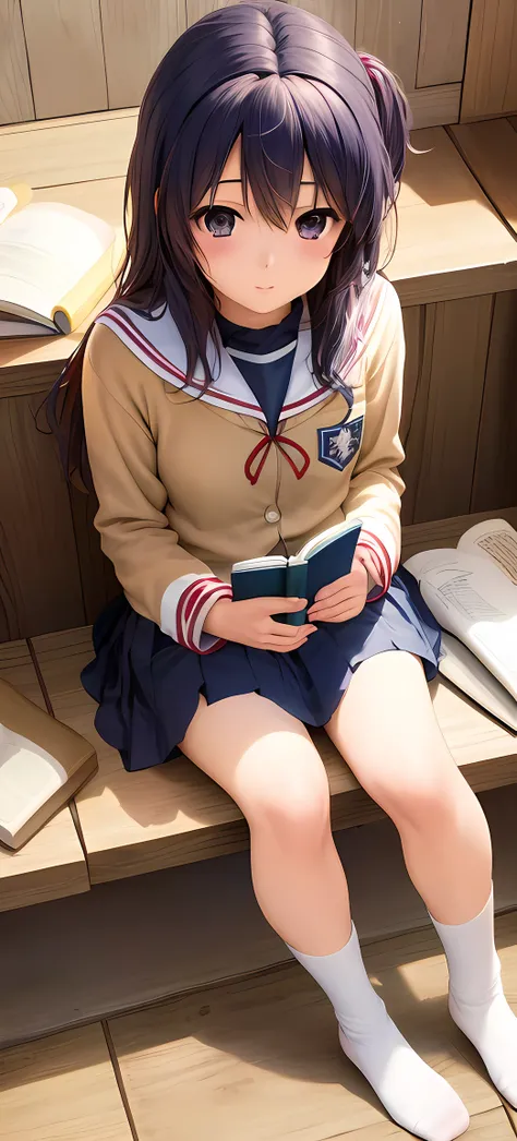 anime girl sitting on toilet with a book on her lap, hinata hyuga, realistic schoolgirl, rei hiroe, nishimiya shouko, iwakura la...