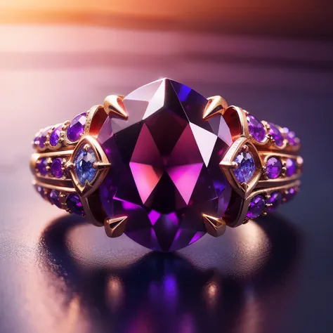 (Huge Rings in the air)，Bold design，CreativeDesign，Red Jewel，sapphires，Purple gemstones，jade，gyuru，Wedding rings，diamond，Couple rings，Close-up of the ring，Three-dimensional feeling，reasonable design