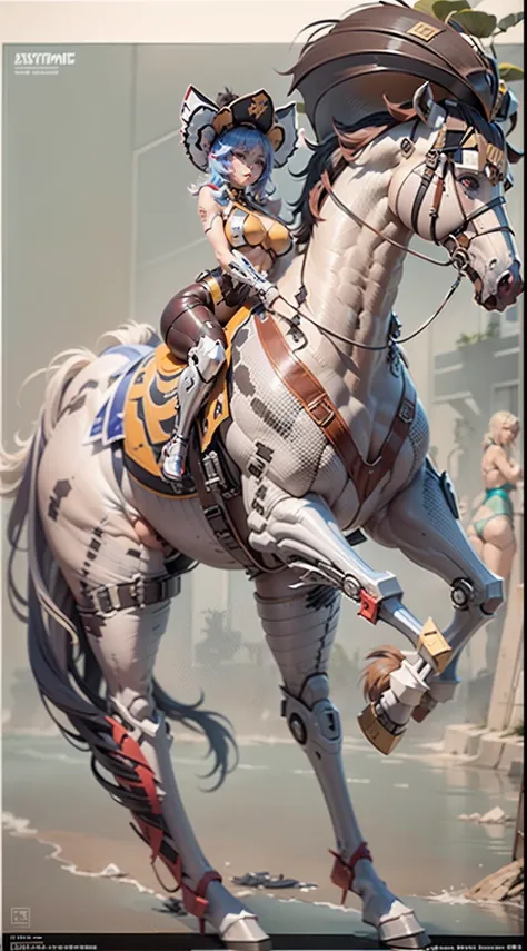 （A female centaur：1.5），She is both（Female: Centaur, half human, half horse, half horse, half horse：1.5），It is also a female Yingzhao。She blends both images，The first is：（（The head of the horse/neck/Shoulder these parts，Replaced with a beautiful female huma...