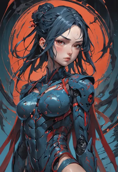 Gal Gadot, Wires Cybernetic implants, Im Stil von Adrian Ghengie Esao Andrews Jenny Saville, Surrealismus Dunkle Kunst von James Jean Takato Yamamoto und Blii Sienkiewicz, Auf ArtStation im Trend, Scharfer Fokus, Studiofoto, Komplizierte Details, Highly de...