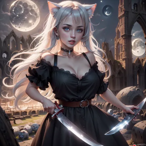 (Whitby Abbey:1.6),(Moonlight:1.8),BRAKE (A girl holding a large knife:1.6),(crazy eyes:1.5),licking tongue:1.5,Yandere:1.5,(nekomimi:1.5),action:1.6,BRAKE cowboy shot:1.6,low shot:1.3,BRAKE 8K,ray-tracing:1.7,(RAW Photo: 1.2), (Realism: 1.4), (Masterpiece...