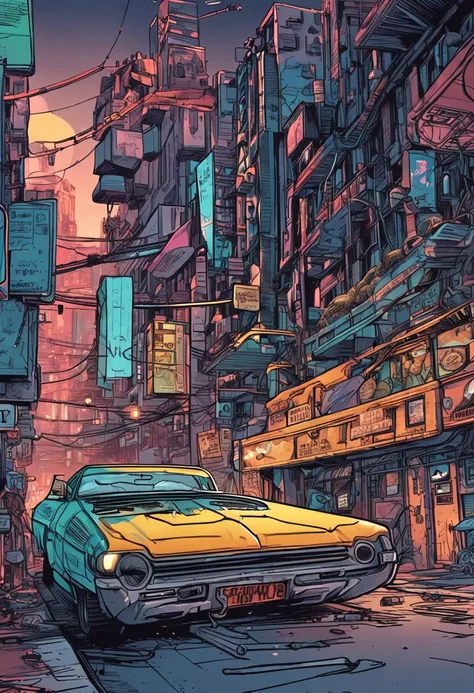 caricatura renato russo, Urban Legion Band, Cosmic Energy by Dan Mumford, Yusuke Murata, Makoto Shinkai, Tran Ross, cosmico, detalhes intrincados, cinemactic, 8 mil, cel sombreado, Motor irreal, destaque no Artstation, Pixiv