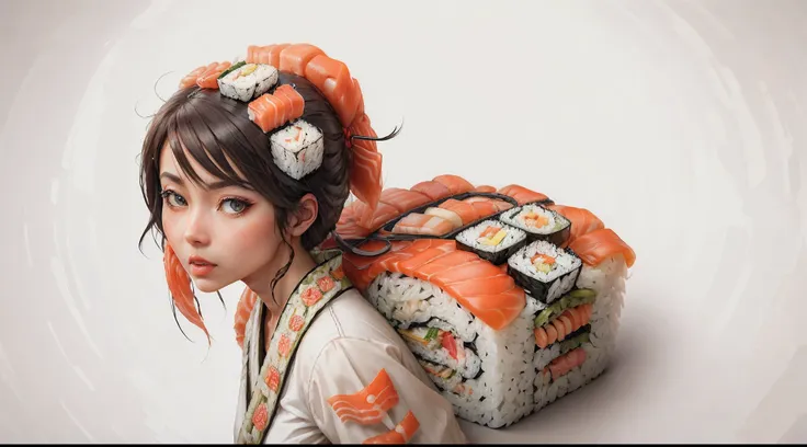 sushi style woman