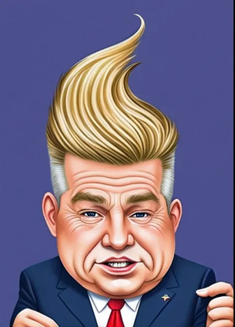 caricature trump gran narez cabello herezado