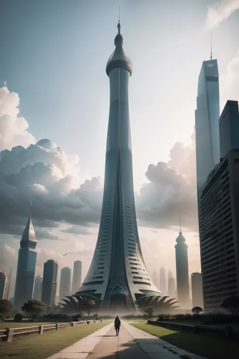 Canton Tower stands tall in the ruins of future wars