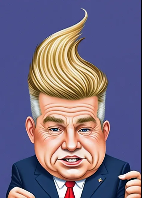 caricature trump gran narez cabello herezado