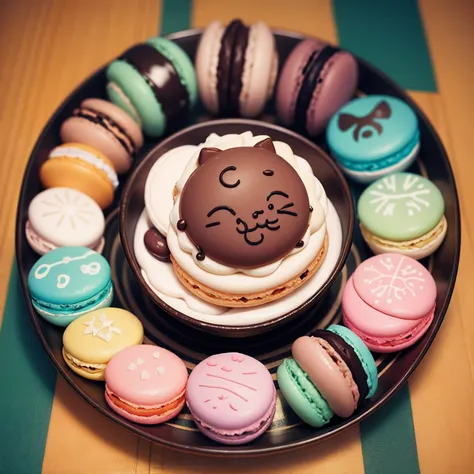 Colorful and cute macarons --auto --s2