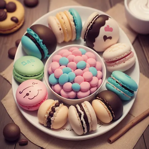 Colorful and cute macarons --auto --s2