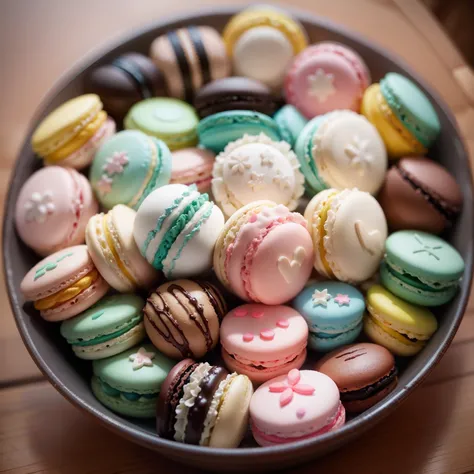 Colorful and cute macarons --auto --s2