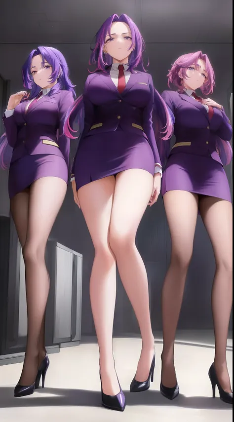 scan, (extremely detailed cg unity 8k wallpaper:1.1), highres, (3girls, identical triplets, clones), lady nagant, boku no hero a...