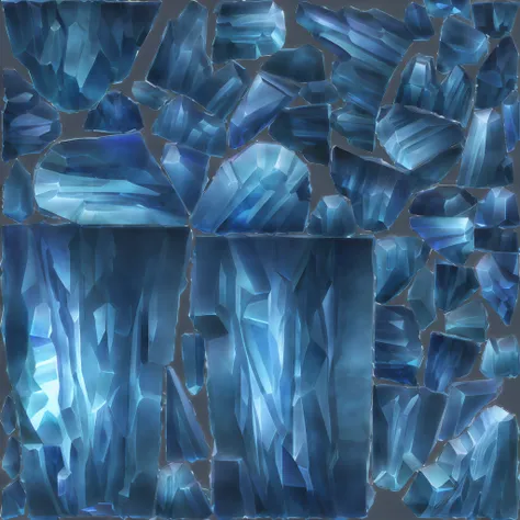 crystal，blue crystal，transparent