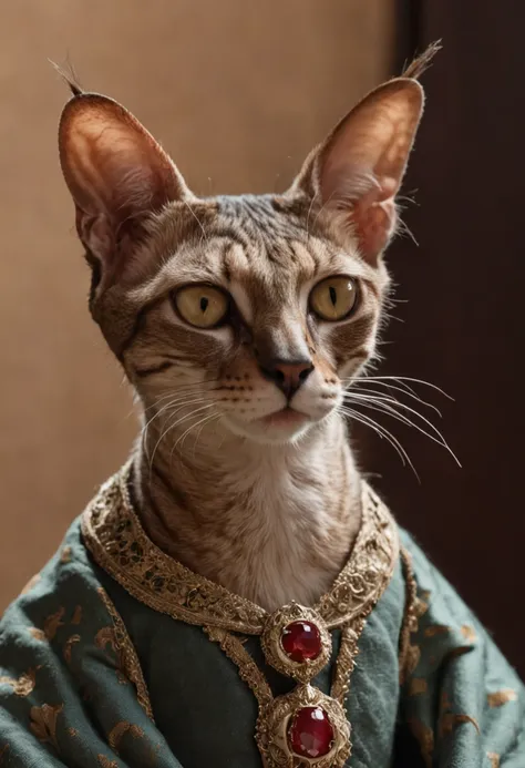 Gato de araffe vestindo uma coroa e um manto de rei, gato com roupas nobres, Retrato real, retrato de um velho rei medieval, retrato do velho rei medieval, retrato de um rei, gato elegante, Velho Rei Medieval, anthropomorphic cat, anthropomorphic cat, raw ...