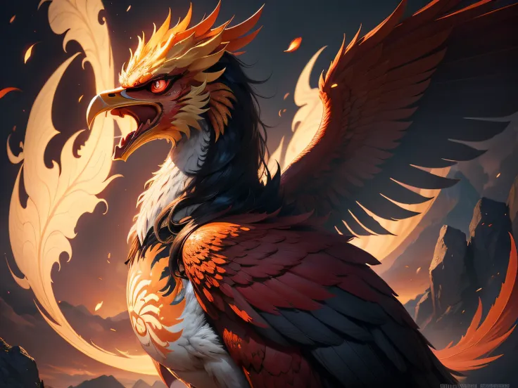 Close-up of the phoenix in Chinese mythology and legend