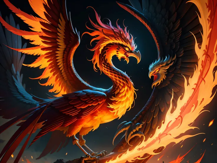 Close-up of the phoenix in Chinese mythology and legend