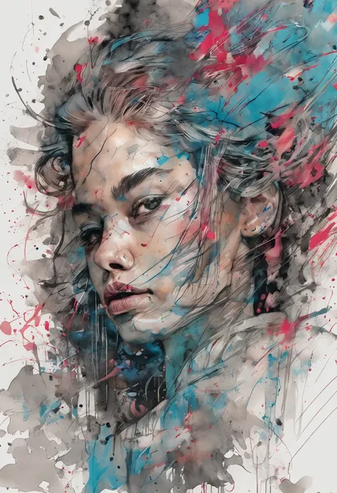 16k arte de graffiti diversa, manga, Dynamic, luar, altamente detalhado, pintura digital, art stations, Conceito-Arte, liso, foco nítido, illustration, splatter de tinta, arte de Carne Griffiths e Wadim Kashin