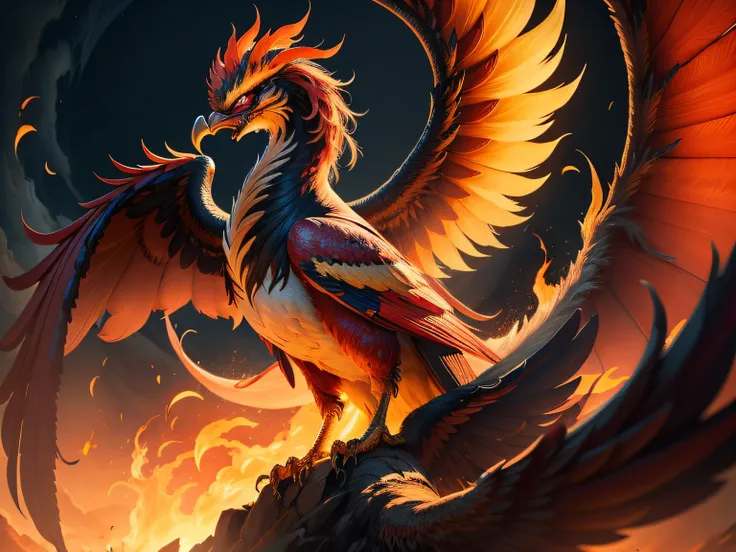 Close-up of the phoenix in Chinese mythology and legend