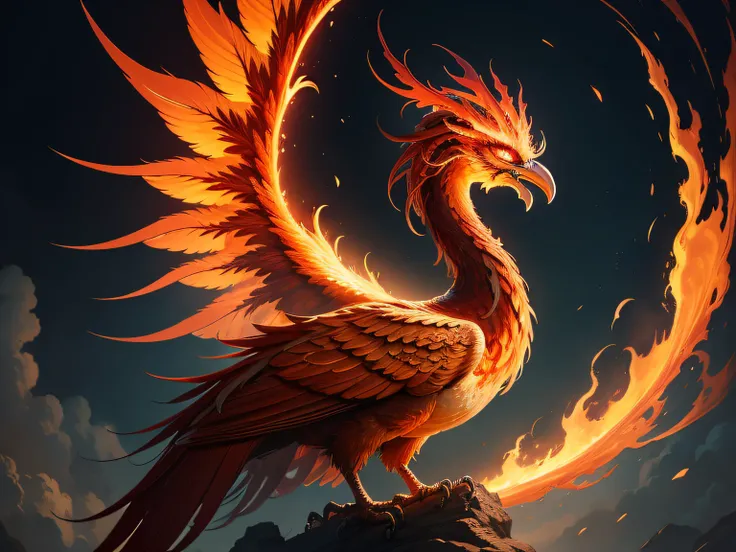 Close-up of the phoenix in Chinese mythology and legend