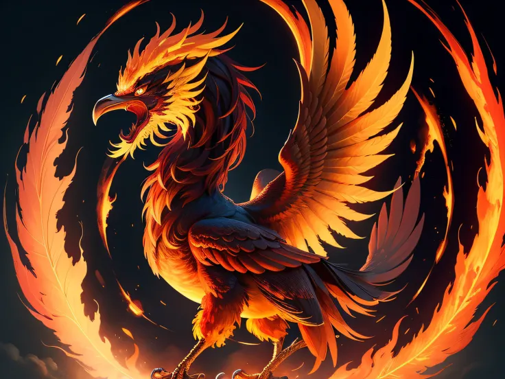 Close-up of the phoenix in Chinese mythology and legend