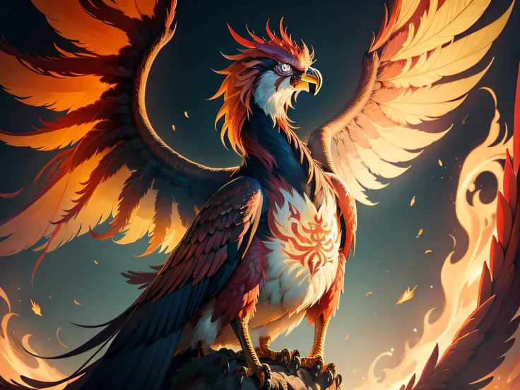 Close-up of the phoenix in Chinese mythology and legend