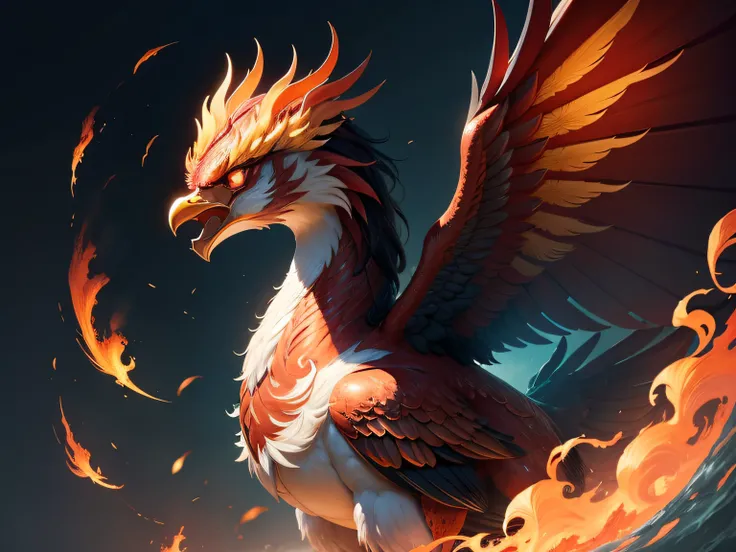 Close-up of the phoenix in Chinese mythology and legend