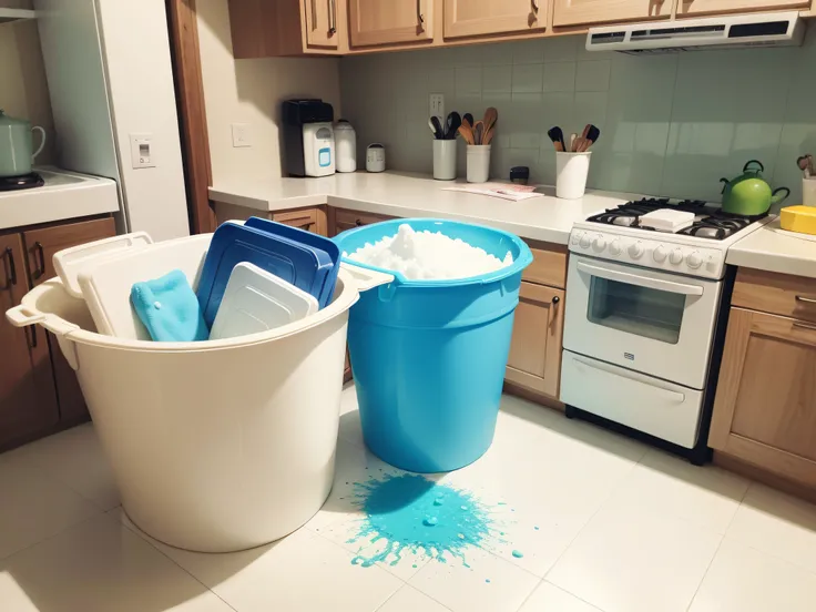 Detergent in the kitchen