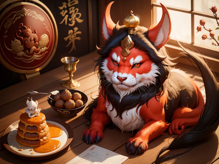 Chinese mythical creatures，gourmand