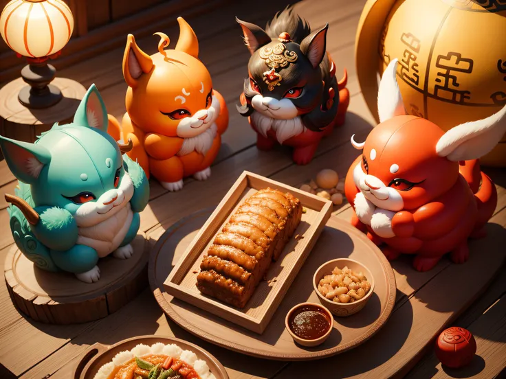 Chinese mythical creatures，gourmand