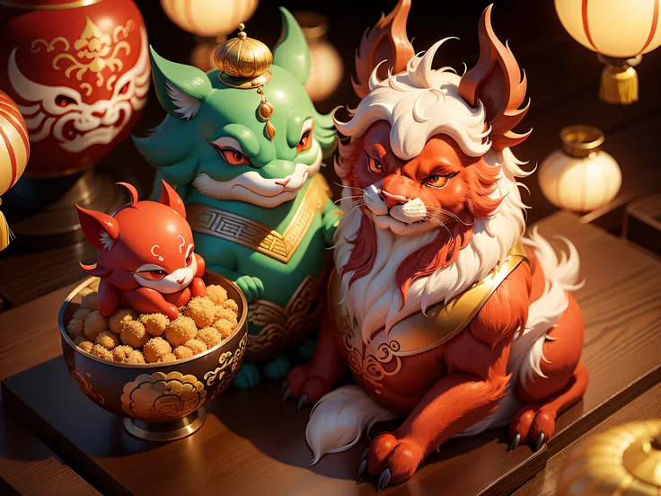 Chinese mythical creatures，gourmand