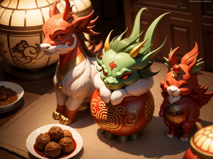 Chinese mythical creatures，gourmand