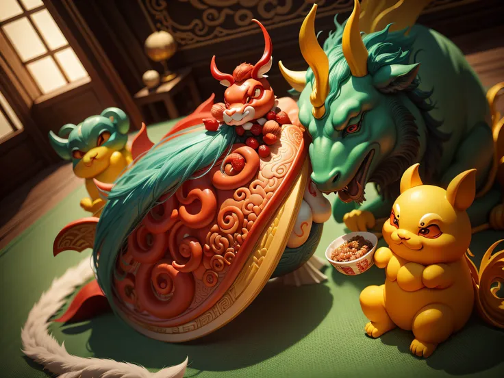 Chinese mythical creatures，gourmand