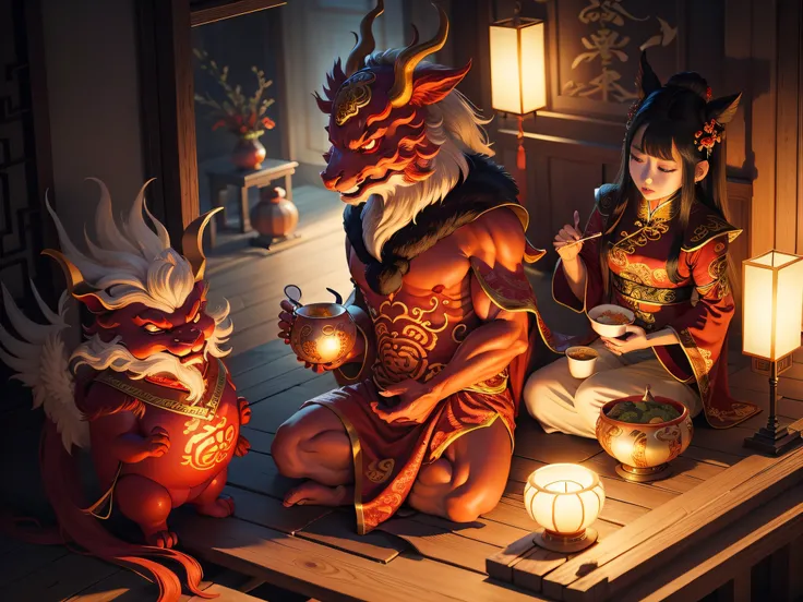 Chinese mythical creatures，gourmand