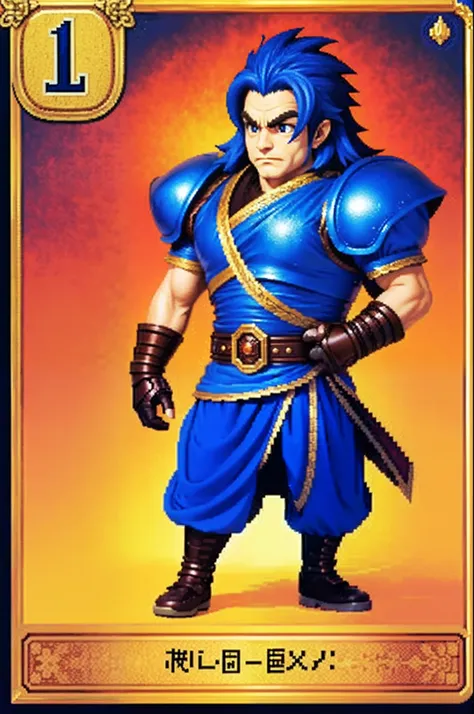 pixel game《dragon quest》，Game character design，（cavalier：1.4），Heavy armor，16-bit pixels