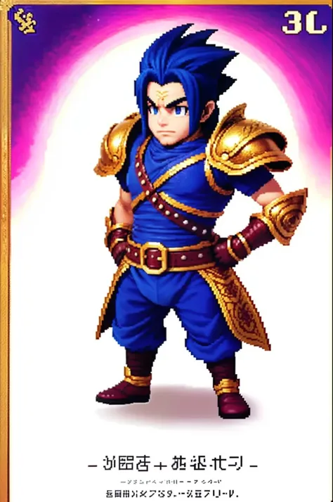 pixel game《dragon quest》，Game character design，（cavalier：1.4），Heavy armor，16-bit pixels