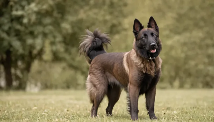 Belgian Shepherd Laekenois dog, single body, Perfil, lado, preto,