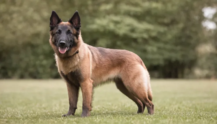 Belgian Shepherd Laekenois dog, single body, Perfil, lado, preto,