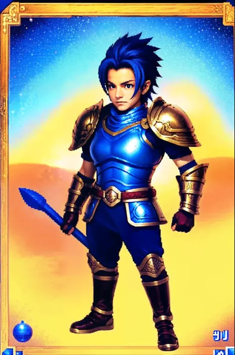 pixel game《dragon quest》，Game character design，（Lady Knight：1.4），Heavy armor，16-bit pixels