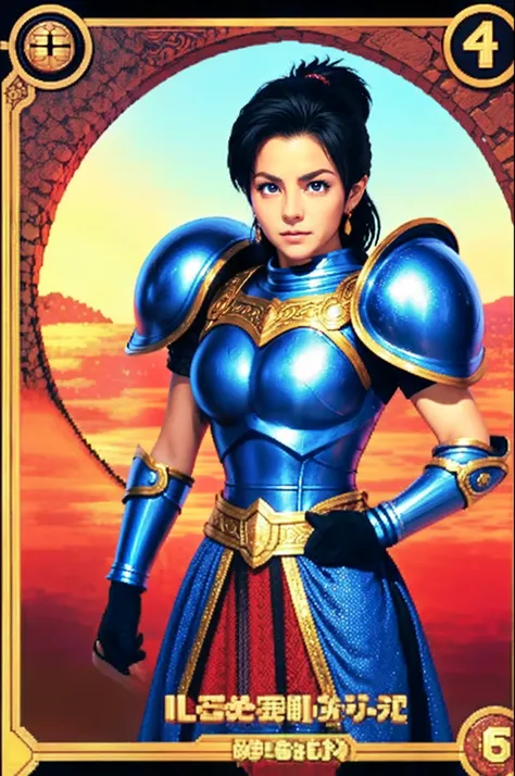 pixel game《dragon quest》，Game character design，（Lady Knight：1.4），Heavy armor，16-bit pixels