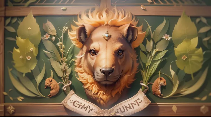 (extremamente detalhado CG unity obra-prima em 8k wallpaper:1.3), a melhor qualidade, incredibly delicate and beautiful illustration, Coat of arms of Capybara, reference: literary.