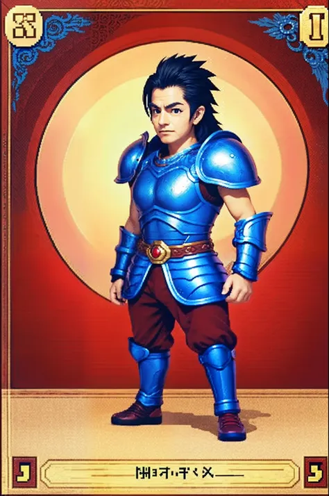 pixel game《dragon quest》，Game character design，（Lady Knight：1.4），red colour，Heavy armor，16-bit pixels