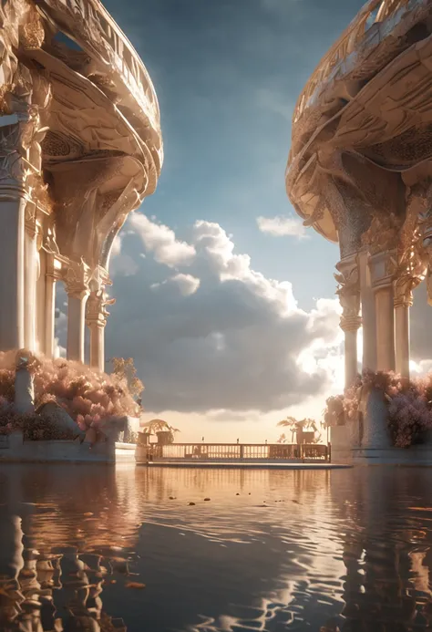 Dive deeper into ultra-realism with Version 5. Craft an 8K AR 16:9 digital masterpiece featuring a floating palace among cumulus clouds. Enhanced guidelines await, fine-tuned for even greater detail and intricacy. 8k,ar16:9,Hyper-Realistic,Premium, high-fi...