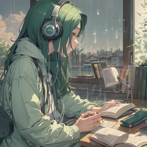 ((lo fi music for study: 1.3) +(japanese aesthetic: 1.1))e(auto-estudo:0.9),Minimalista, Ambiente, cores silenciadas,peaceful, Relaxed, aconchegante,calmo,ritmo lento,conducive for concentration,reconfortante, night time, livro aberto, coffee cup, desk lam...