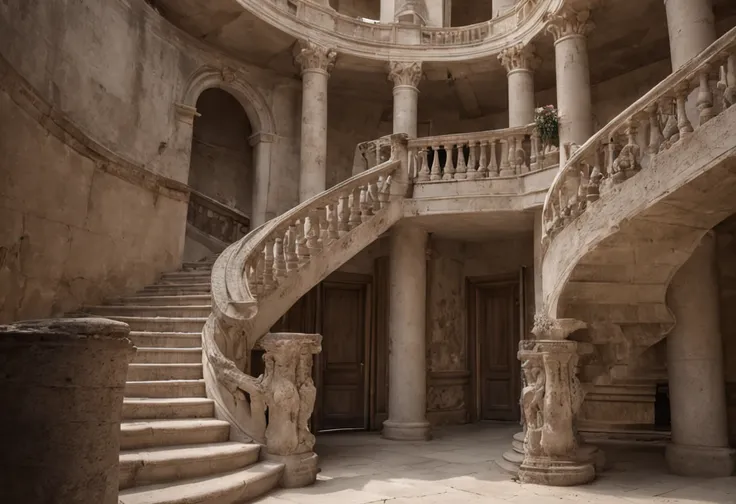 RAW photo, best,masterpiece, best quality, high quality, extremely detailed,some large stairs that take us to a fairytale palace