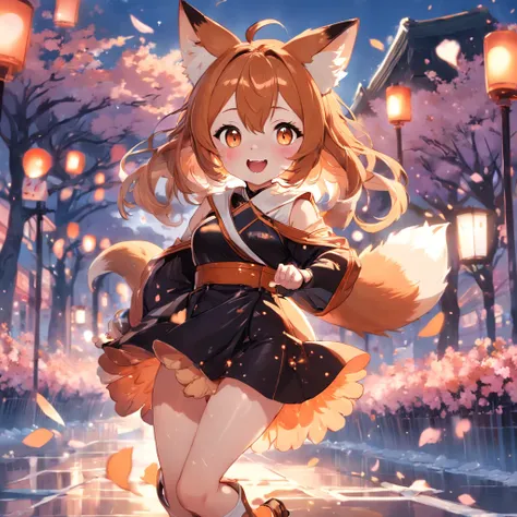 masterpiece, best quality, movie still, 1girl, close-up, bright, happy, warm soft lighting, sunset, (sparks:0.7), ultra detailed, idol pose, (blushing), head tilt, orange fox ears ,paint on cheek, large thighs, boots, fringe, using glasses, winter clothes,...