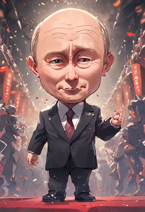 Extreme caricature chibi from vladimir putin