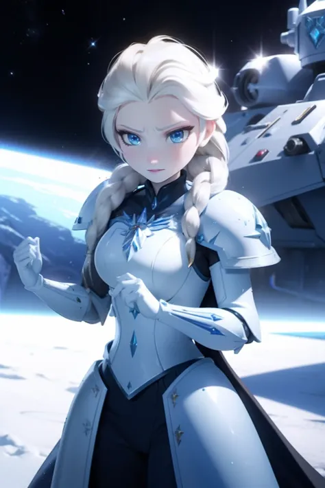 Elsa in warhammer 40k space marine armor,