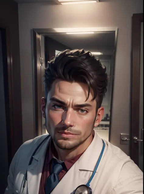 Doctor, handsome, realistic,