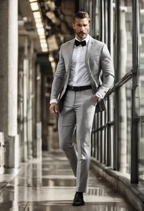 Arafed man in white shirt and black pants standing in a room, Ropa a medida, pantalones grises y zapatos de vestir negros, Atractivo masculino de alta costura, traje formal, Hombre delgado con piel negra, calvo, Macho bonito, Proporciones masculinas, Hermo...