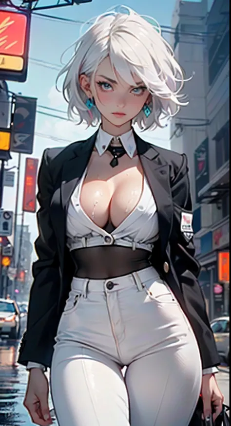 cute albino girl,(((1girl))),((albino girl with extremely cute and beautiful white hair)),

(small breasts:1.4),(((white hair:1.35,colored inner hair,ear breathing,small hair,tomboy haircut))),((heterochromia:1.5,eye1 white,eye2 aqua,perfect eyes,upturned ...