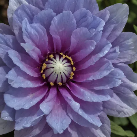 flor roxa com luz azul no meio dela, magic flowers, magical colorful flowers, flor delicada brilhante, roxo brilhante, peony flower, flor bonita, flores brilhantes, alien flower, explosion of flowers, aura roxa, The Platonic ideal of flowers, glowing neon ...