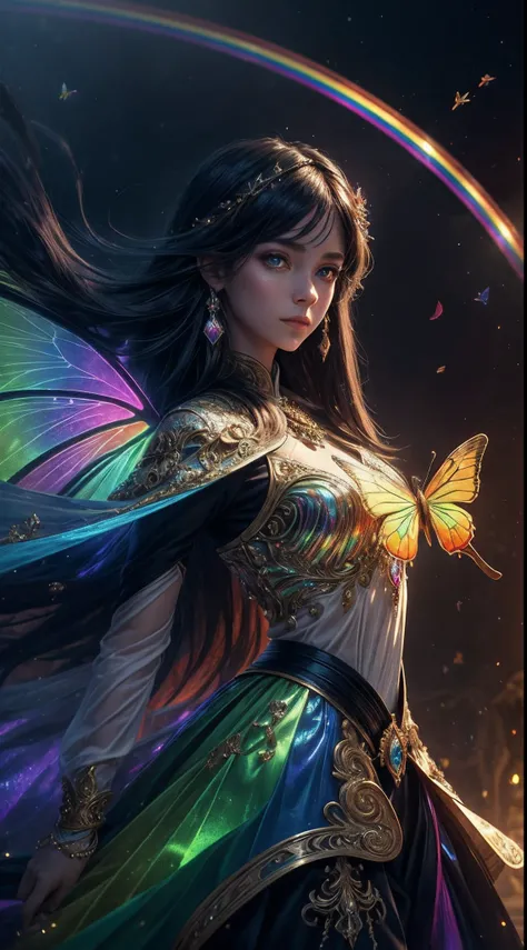 (((masterpiece))), (((ornate))), (((best quality))), ((ultra-detailed)), (highly detailed CG illustration), ((an extremely delicate and beautiful)), cinematic light. Create a stunning fantasy artwork that mimics the style of currently trending masters of t...